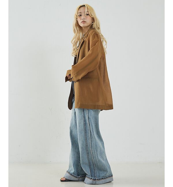 NOMINE「バックスリット シルキー シアー ジャケット」|その他|