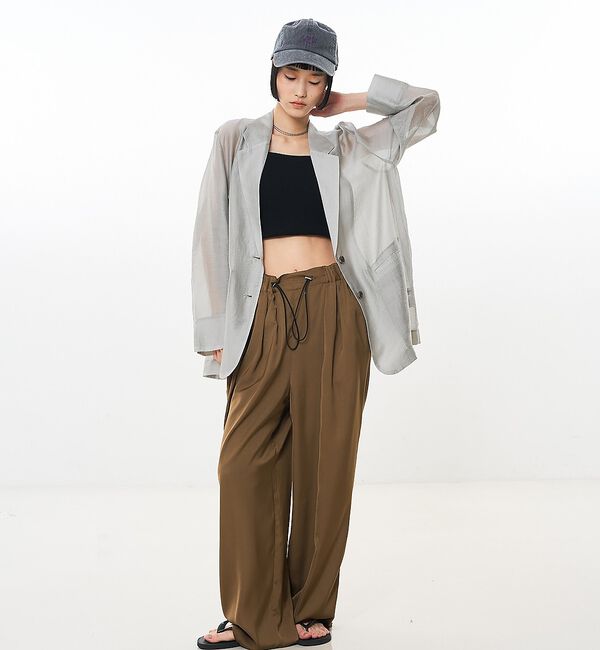 NOMINE「バックスリット シルキー シアー ジャケット」|その他|