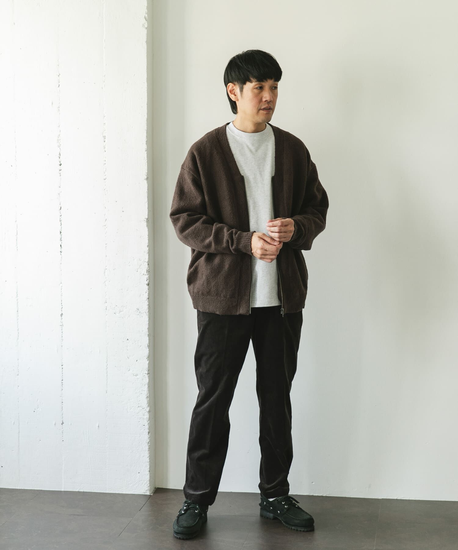 URBAN RESEARCH DOORS「AIR FIT Vネックカーディガン」|カーディガン|
