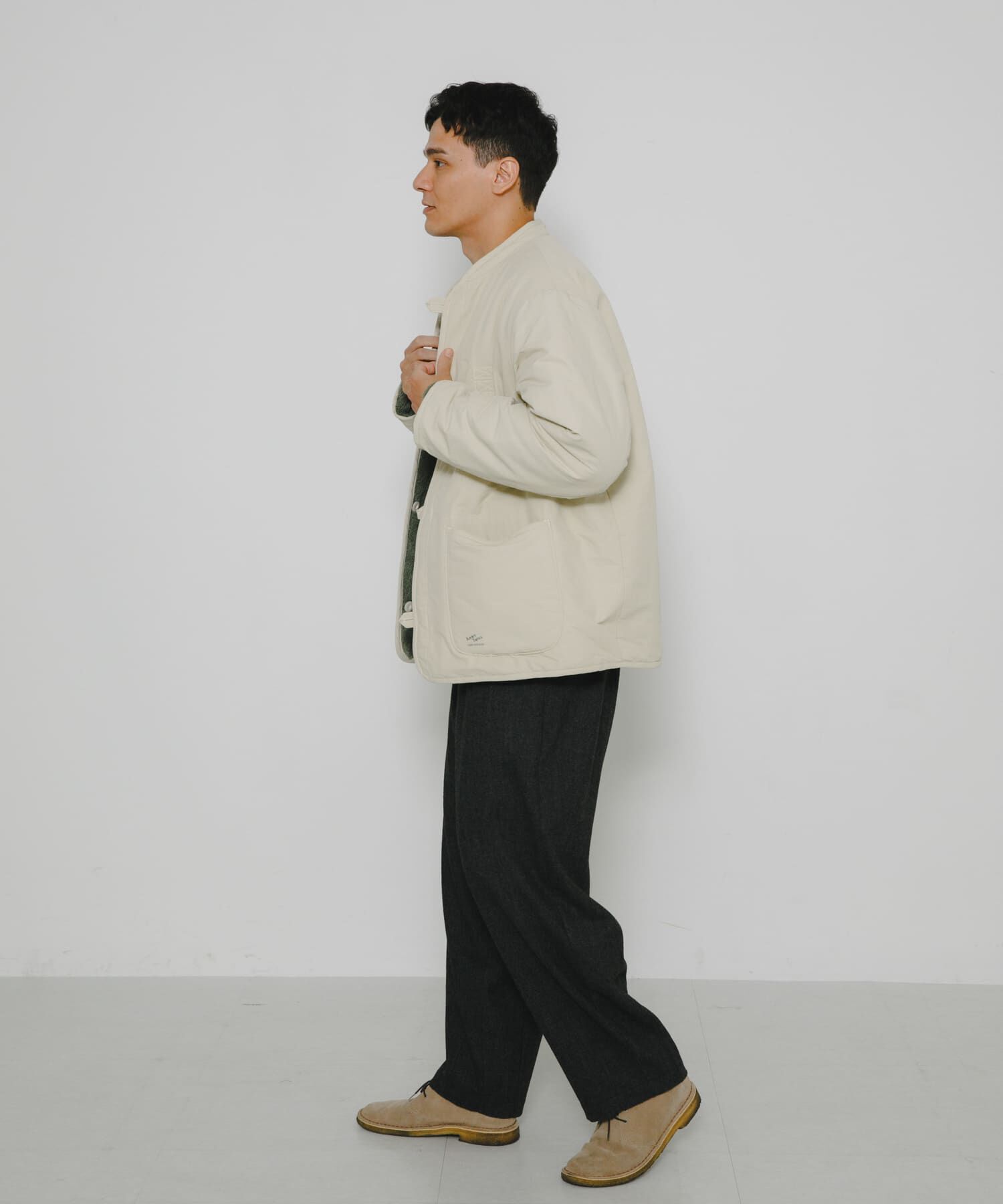 Sonny Label 「『別注』ARMY TWILL&times;Sonny Label　Reversible Jacket」|ノーカラーコート|