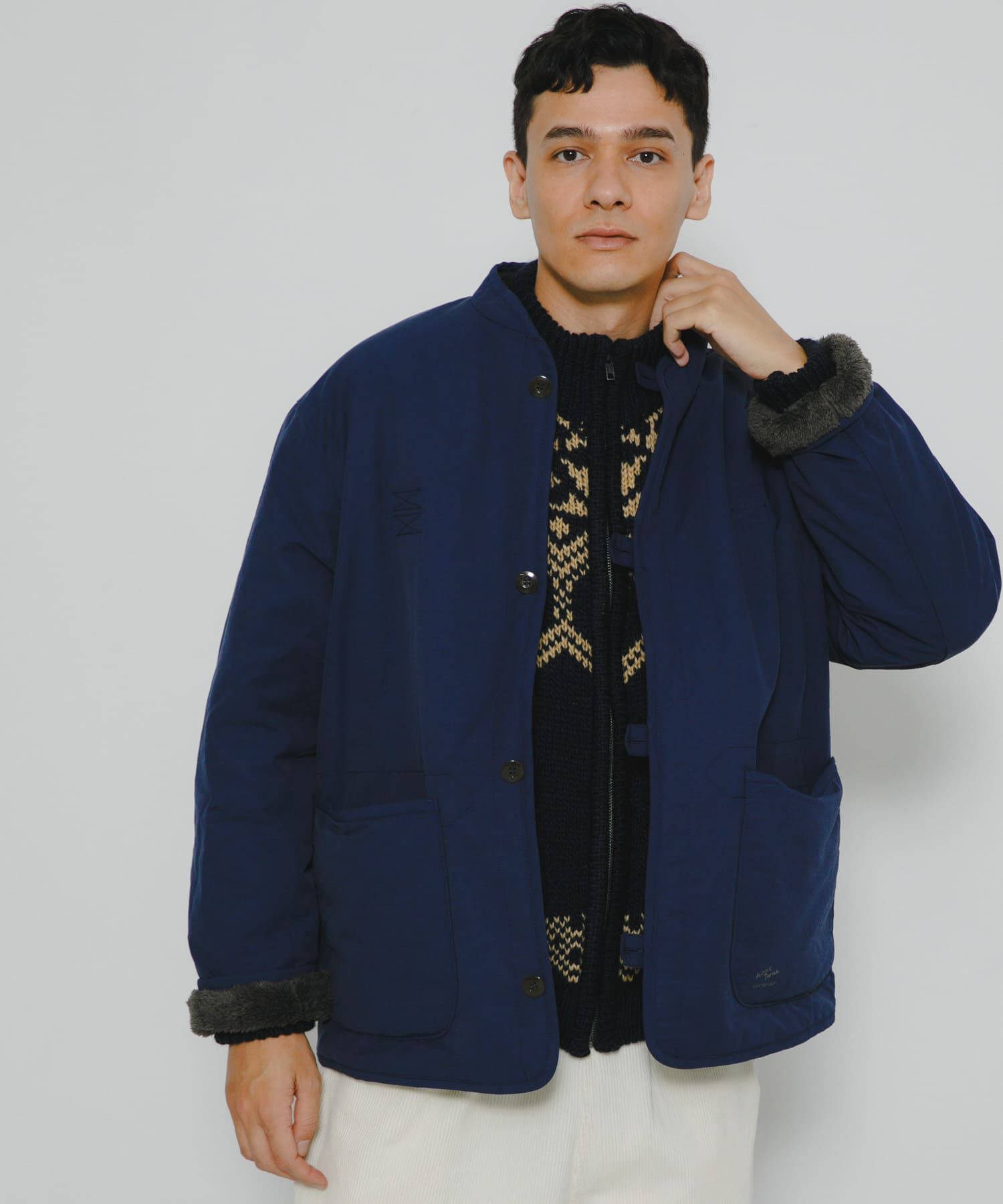 Sonny Label 「『別注』ARMY TWILL&times;Sonny Label　Reversible Jacket」|ノーカラーコート|