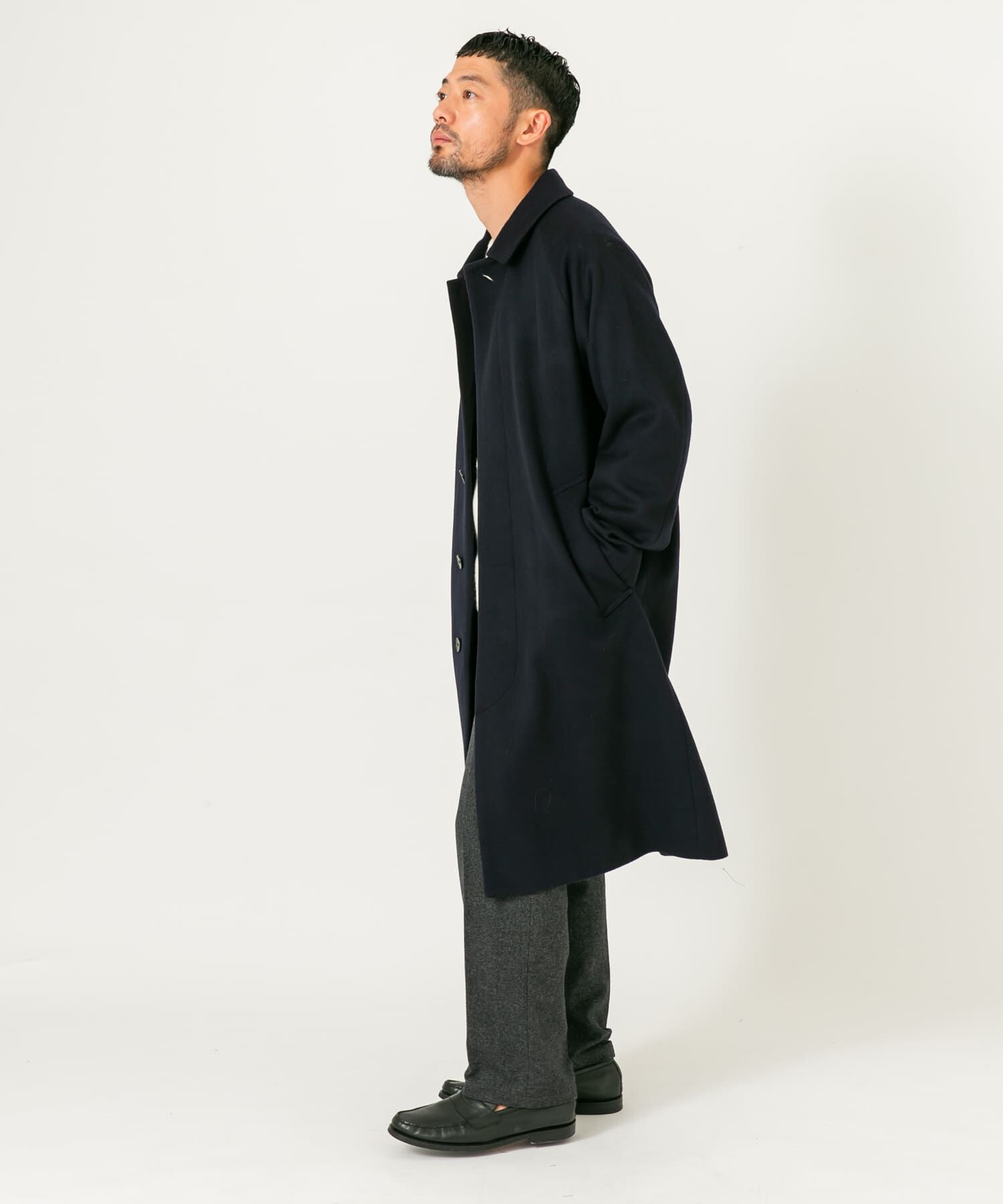 URBAN RESEARCH ROSSO「スーパー100 オーバーバルマカンコート」|ステンカラーコート|