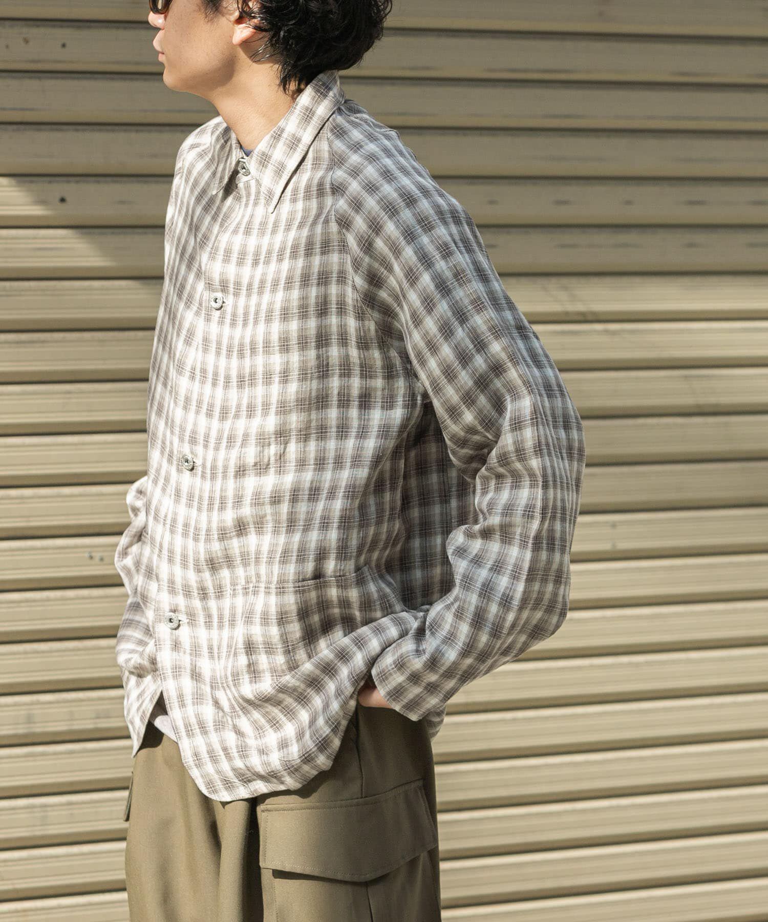 URBAN RESEARCH DOORS「FORK&SPOON　リネンカバーオールシャツジャケット」|その他|