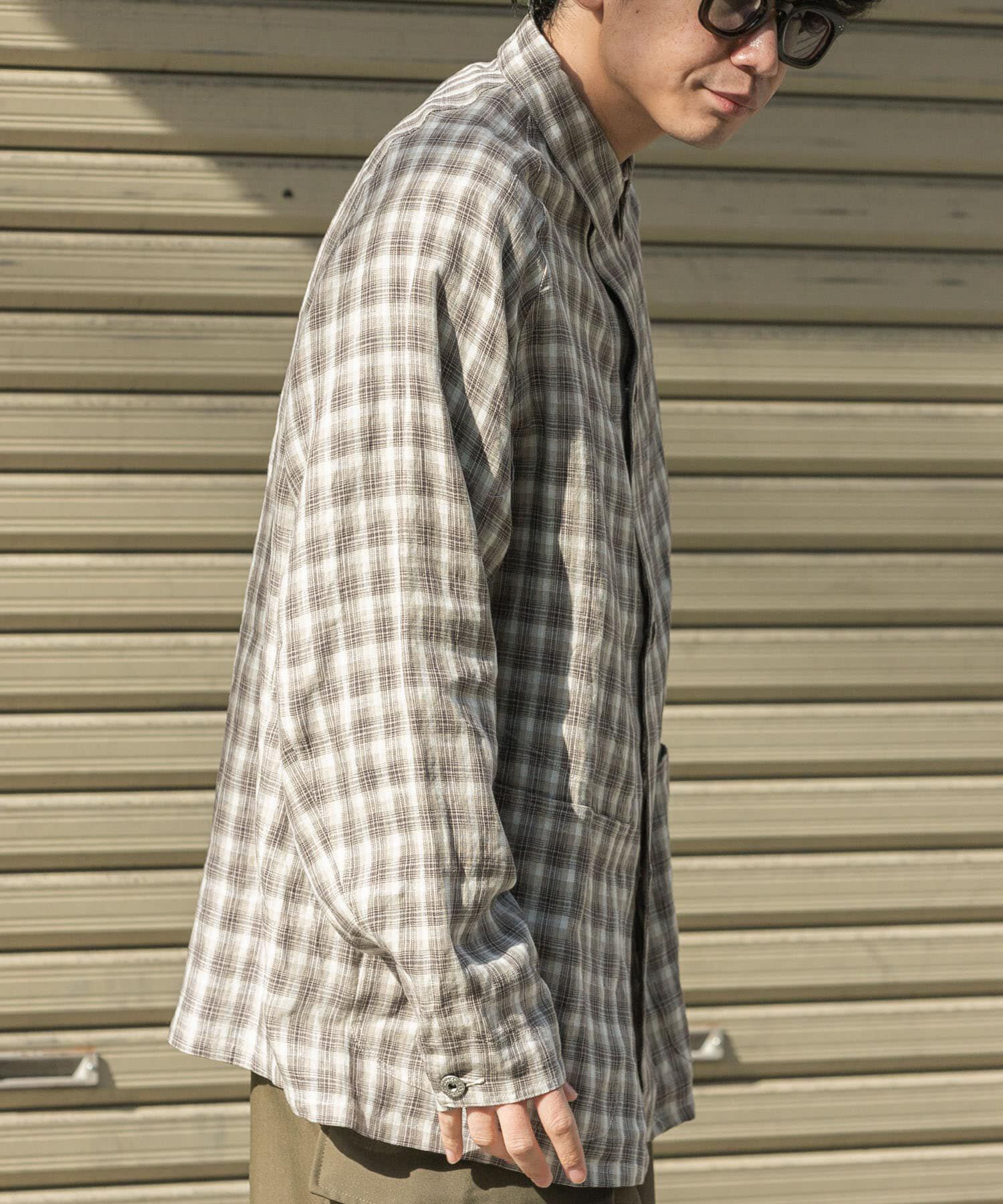 URBAN RESEARCH DOORS「FORK&SPOON　リネンカバーオールシャツジャケット」|その他|