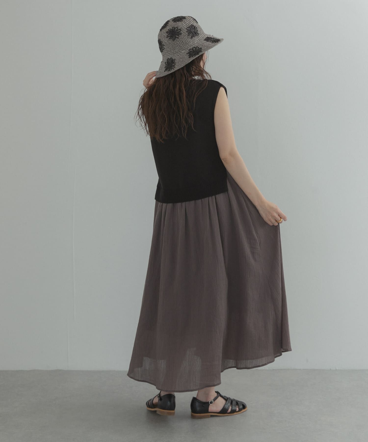 URBAN RESEARCH DOORS「『WEB限定』バイカラーニットドッキングワンピース」|ワンピース|