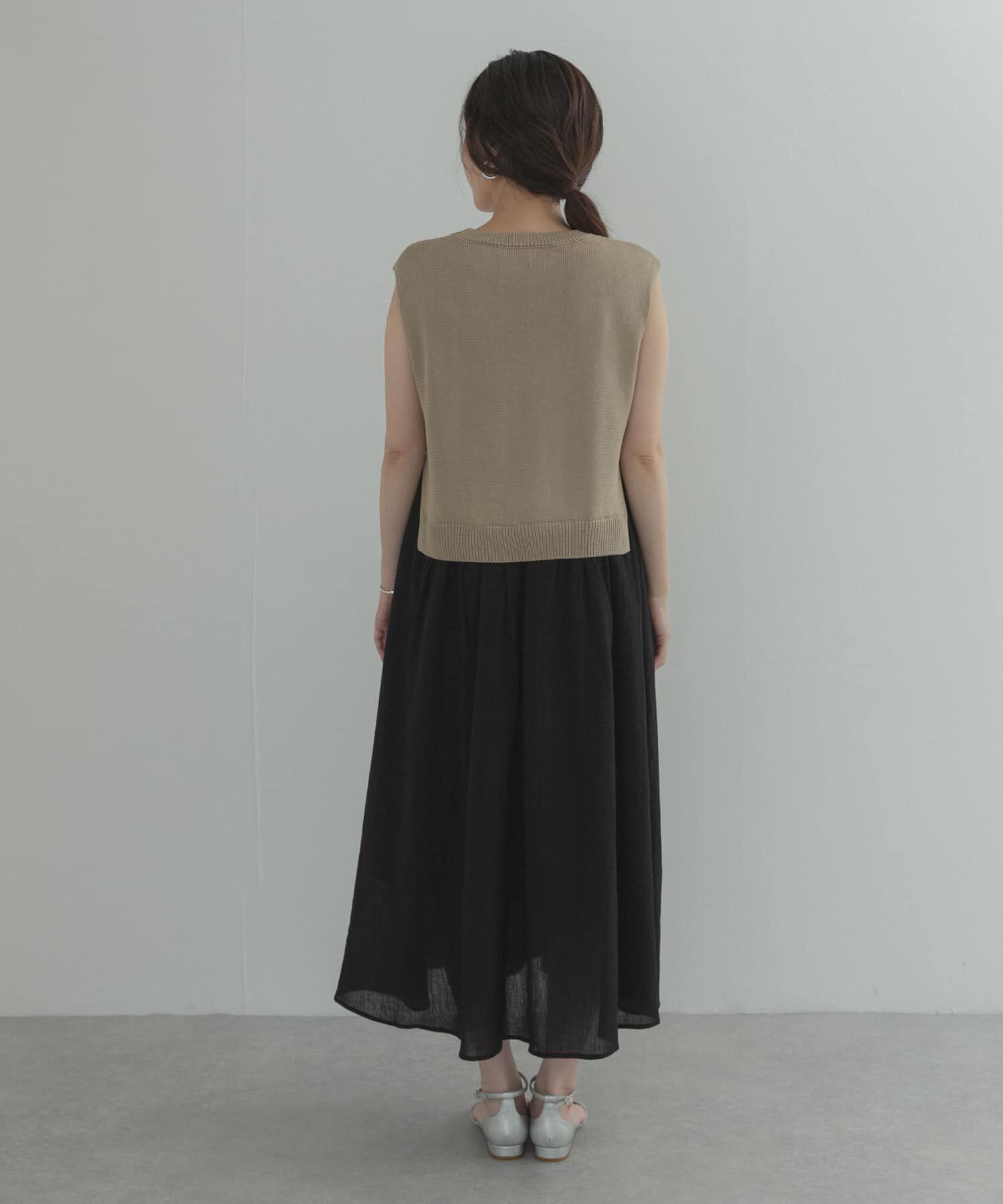 URBAN RESEARCH DOORS「『WEB限定』バイカラーニットドッキングワンピース」|ワンピース|