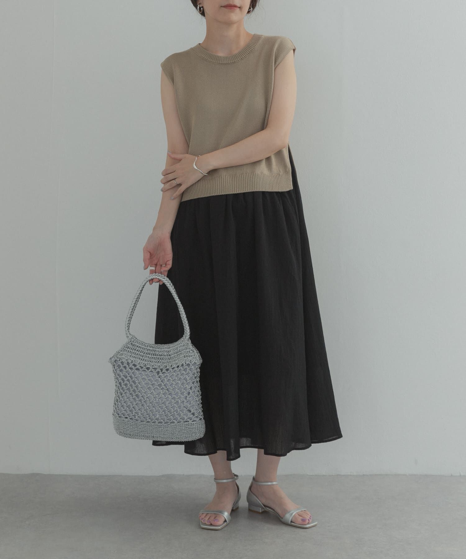 URBAN RESEARCH DOORS「『WEB限定』バイカラーニットドッキングワンピース」|ワンピース|