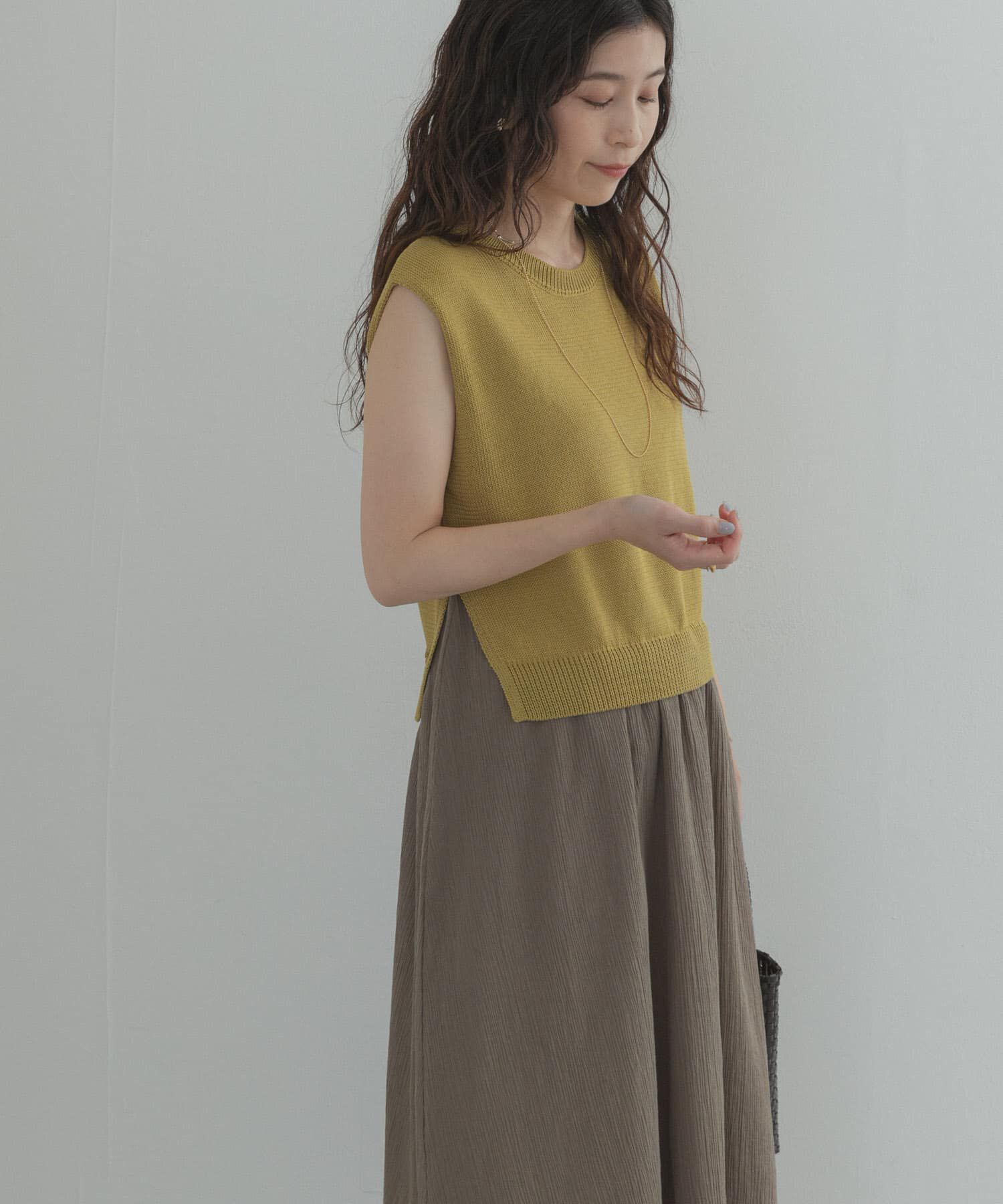 URBAN RESEARCH DOORS「『WEB限定』バイカラーニットドッキングワンピース」|ワンピース|