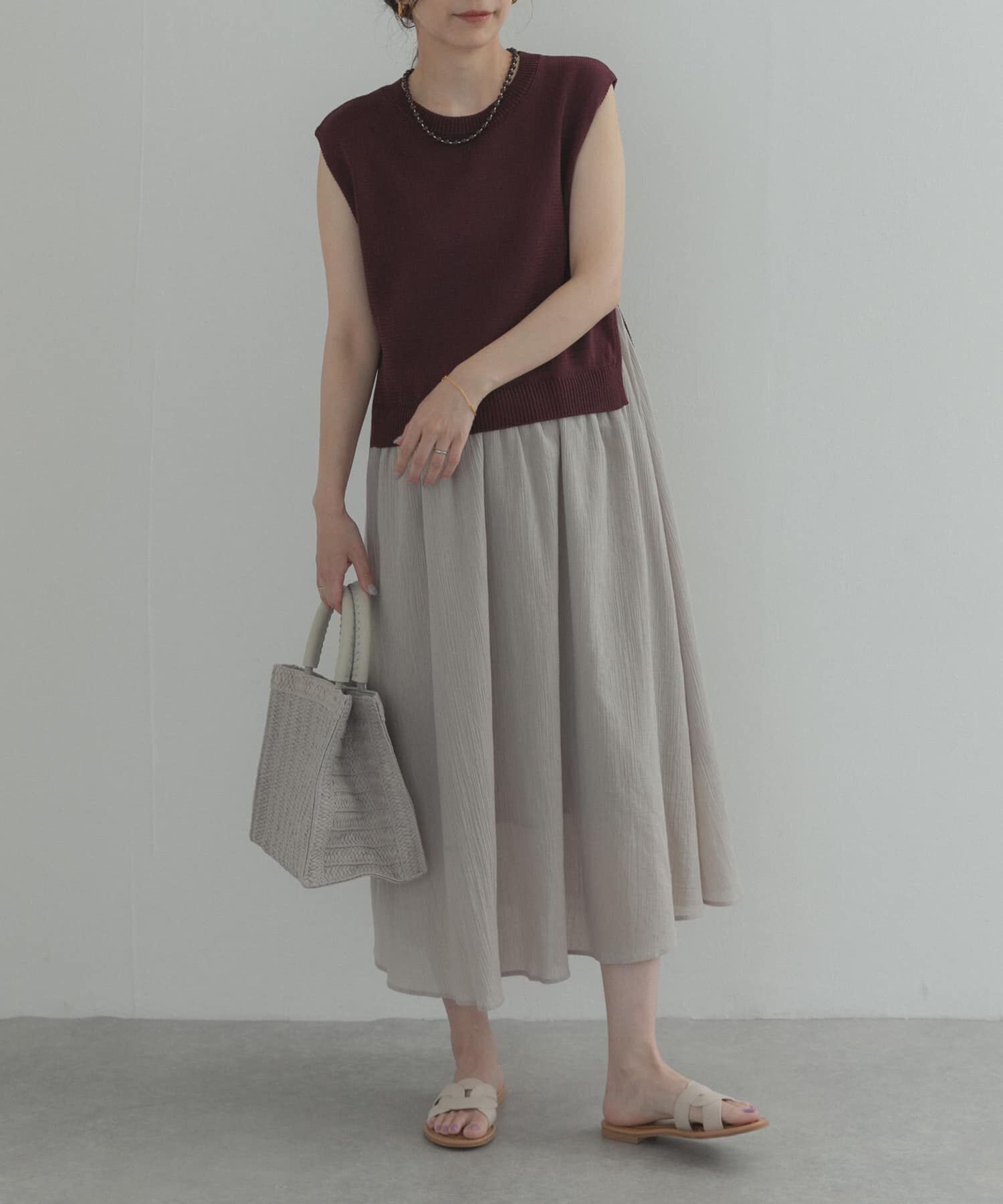 URBAN RESEARCH DOORS「『WEB限定』バイカラーニットドッキングワンピース」|ワンピース|