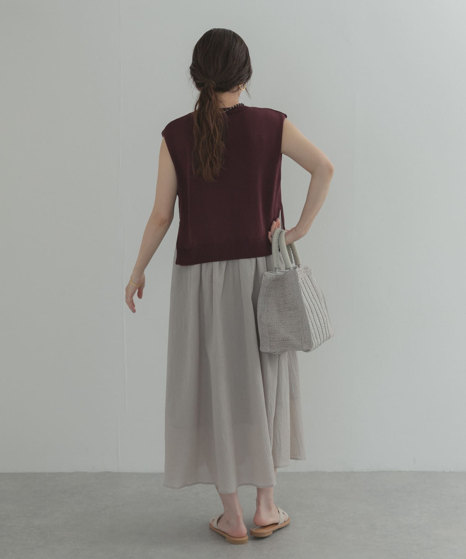 URBAN RESEARCH DOORS「『WEB限定』バイカラーニットドッキングワンピース」|ワンピース|