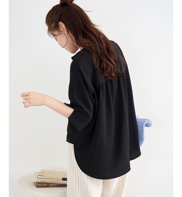  「＜累計8000枚販売突破！＞【二の腕カバー】2WAYジョーゼットブラウス」|シャツ・ブラウス|