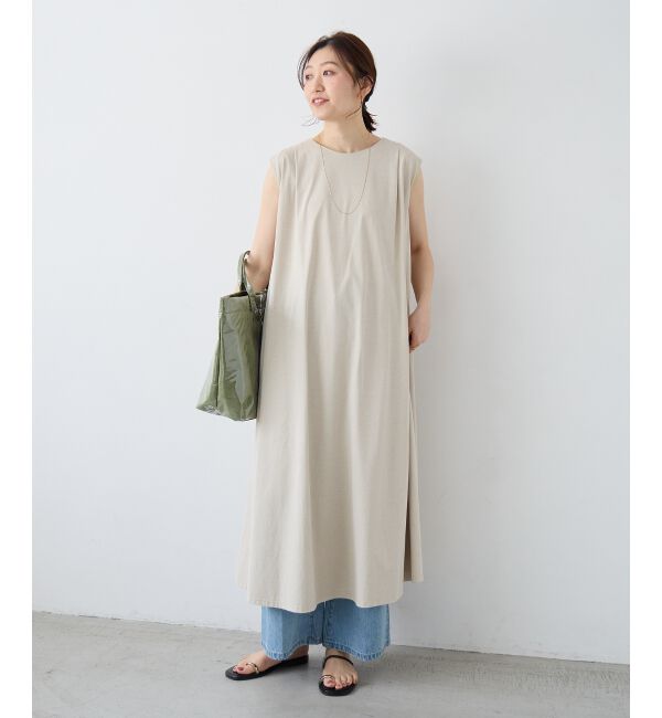  「ノースリーブカットワンピース」|ワンピース|