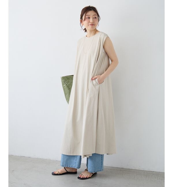  「ノースリーブカットワンピース」|ワンピース|