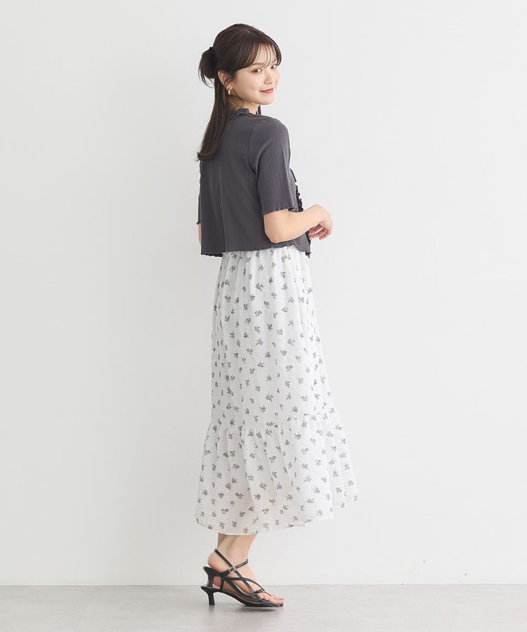earth music&ecology「花柄シアーポップコーンキャミワンピース」|ワンピース|