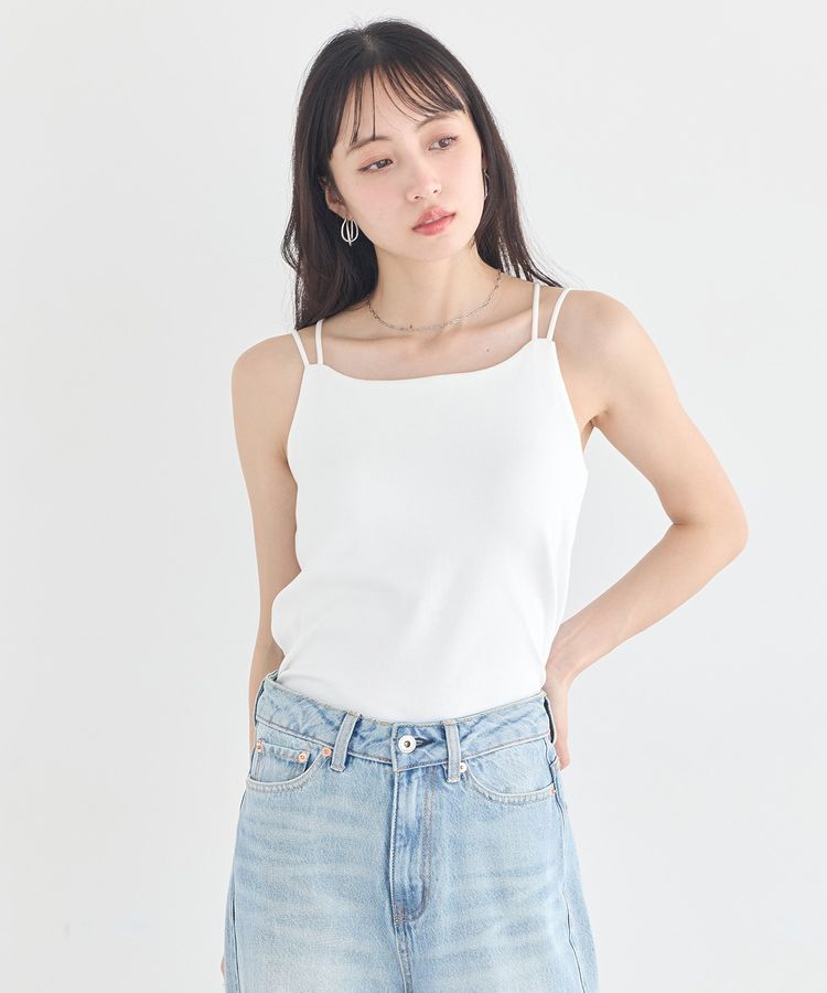 earth music&ecology「適ON カップ付きキャミソール」|インナー|
