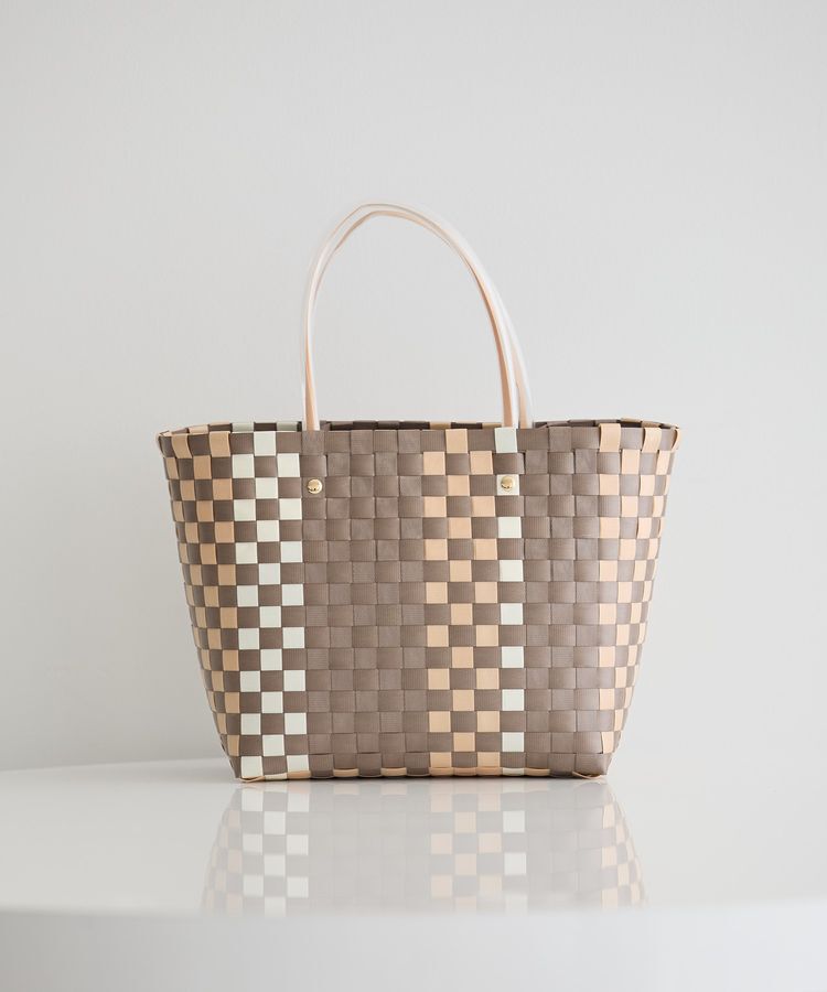 earth music&ecology「巾着付きメルカドハンドバッグ」|トートバッグ|Brown