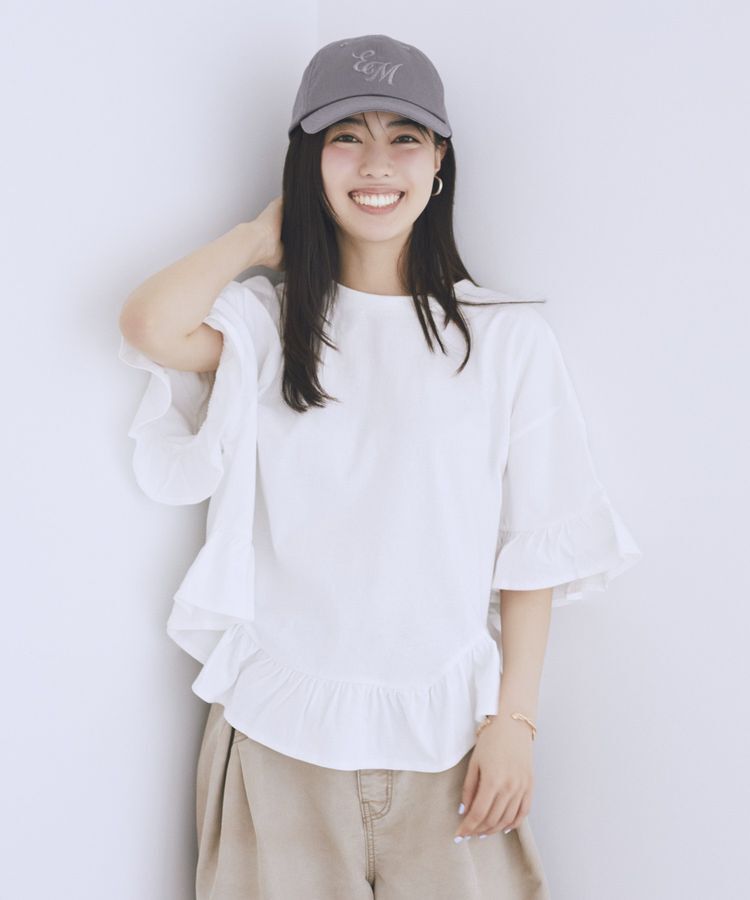 earth music&ecology「ピグメントフリルTシャツ」|Tシャツ・カットソー|