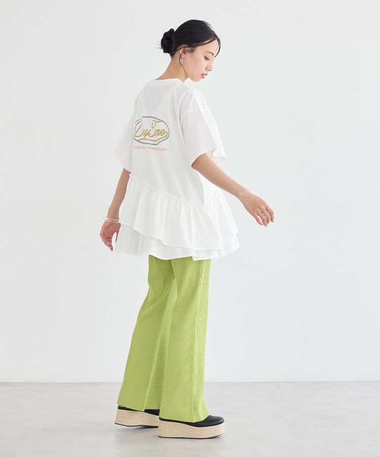 earth music&ecology「異素材ドッキンググラフィックTシャツ」|Tシャツ・カットソー|