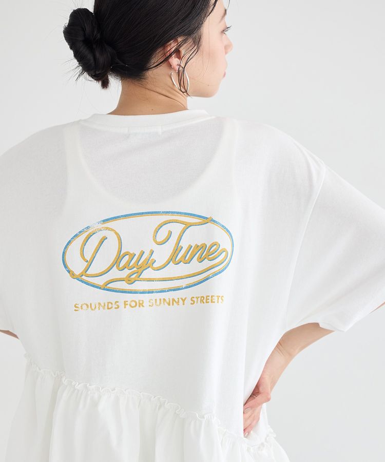 earth music&ecology「異素材ドッキンググラフィックTシャツ」|Tシャツ・カットソー|
