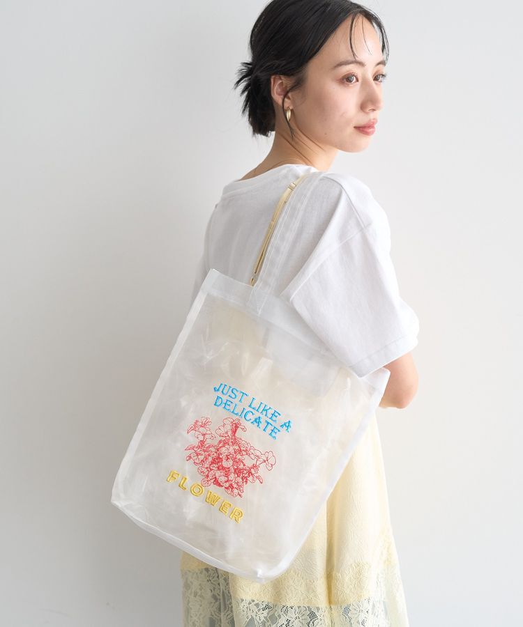earth music&ecology「刺繍シアートートバッグ」|トートバッグ|