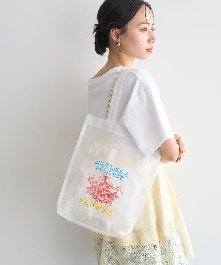 earth music&ecology「刺繍シアートートバッグ」|トートバッグ|