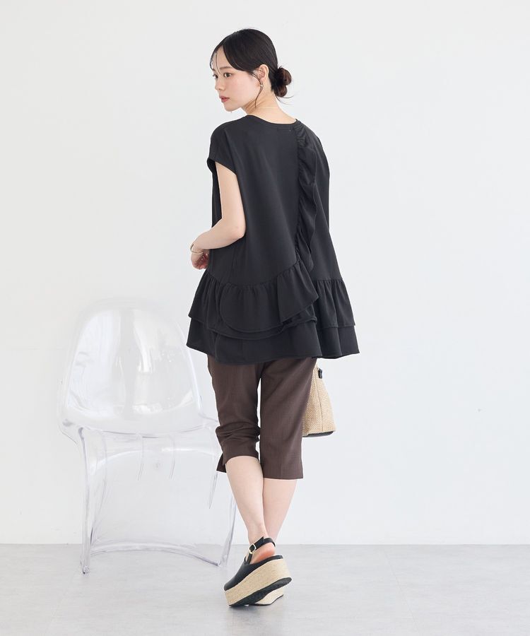 earth music&ecology「【接触冷感】ラッフルヘムプルオーバー」|チュニック|