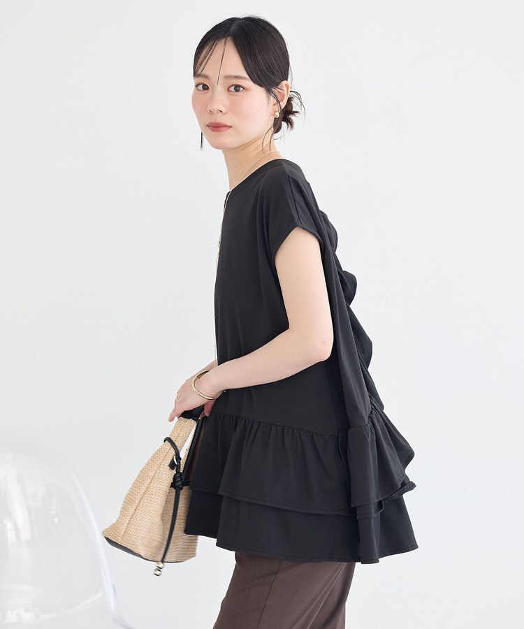 earth music&ecology「【接触冷感】ラッフルヘムプルオーバー」|チュニック|