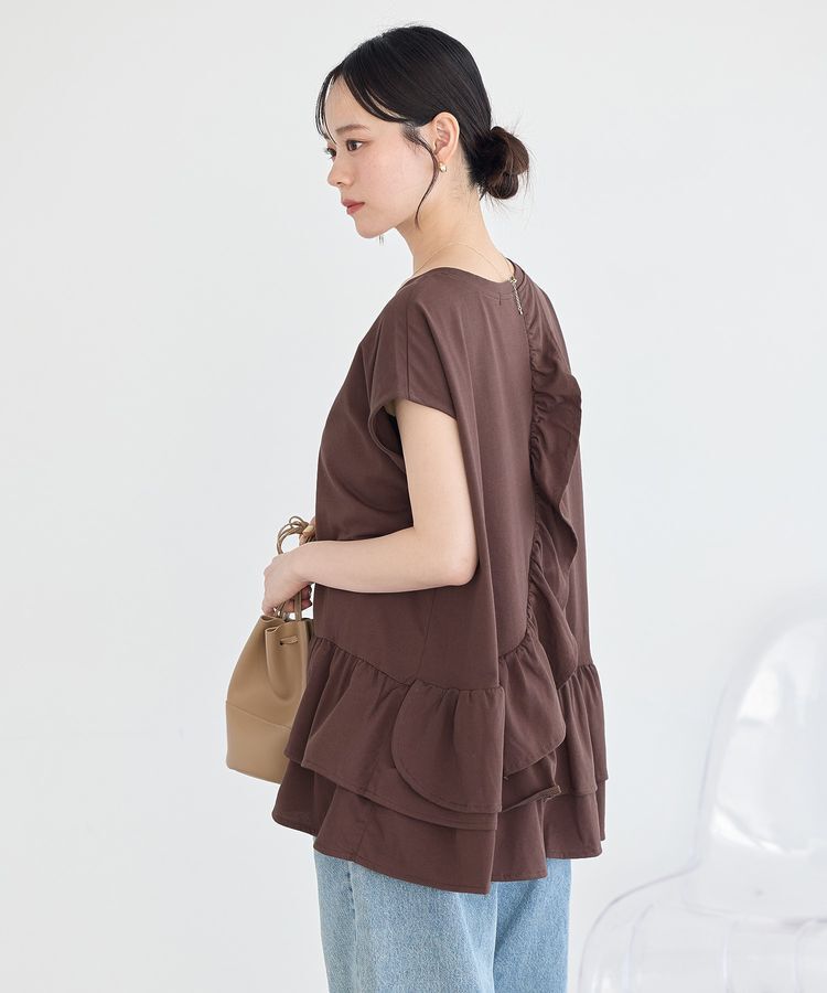earth music&ecology「【接触冷感】ラッフルヘムプルオーバー」|チュニック|