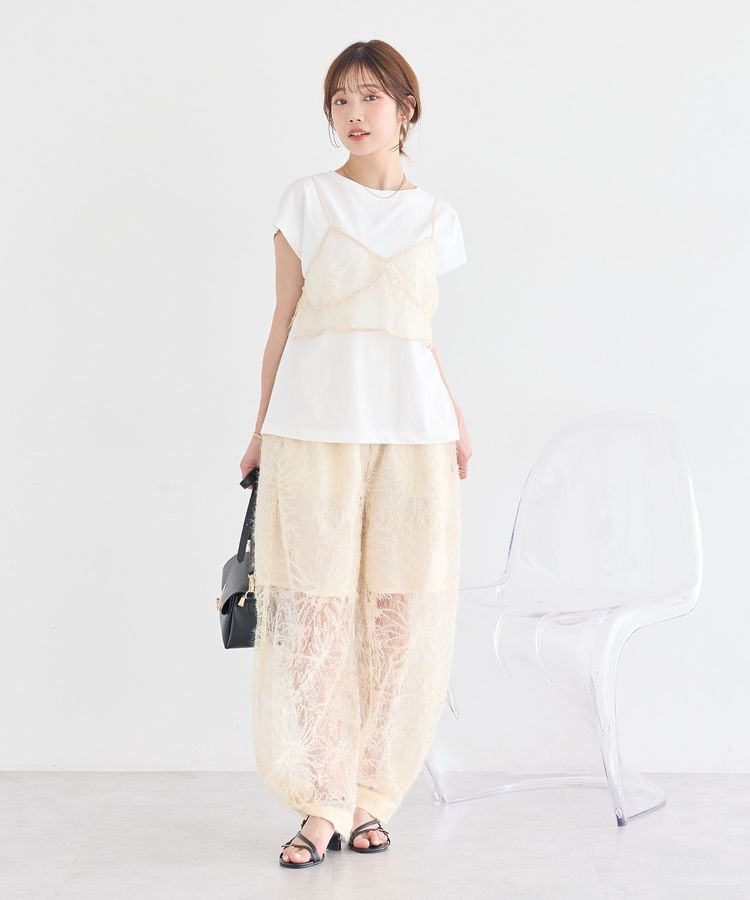 earth music&ecology「【遮熱・接触冷感・UVカット】フレンチスリーブTシャツ」|Tシャツ・カットソー|