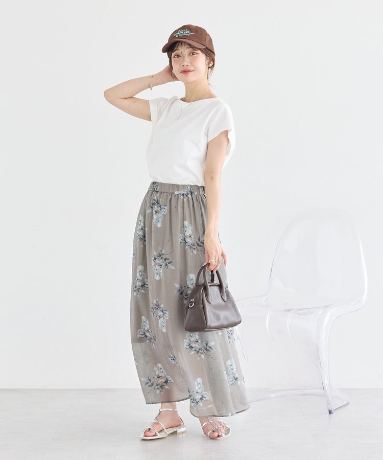 earth music&ecology「【遮熱・接触冷感・UVカット】フレンチスリーブTシャツ」|Tシャツ・カットソー|