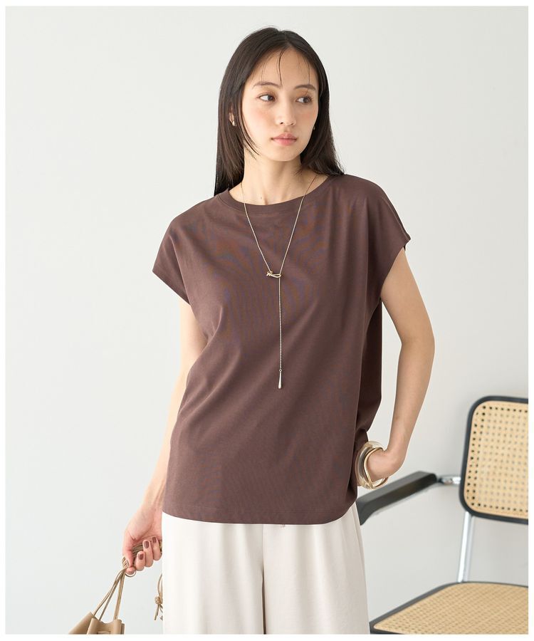 earth music&ecology「【遮熱・接触冷感・UVカット】フレンチスリーブTシャツ」|Tシャツ・カットソー|