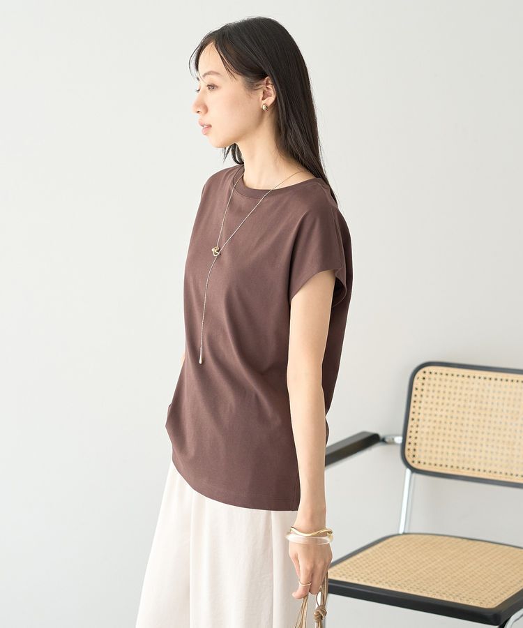 earth music&ecology「【遮熱・接触冷感・UVカット】フレンチスリーブTシャツ」|Tシャツ・カットソー|