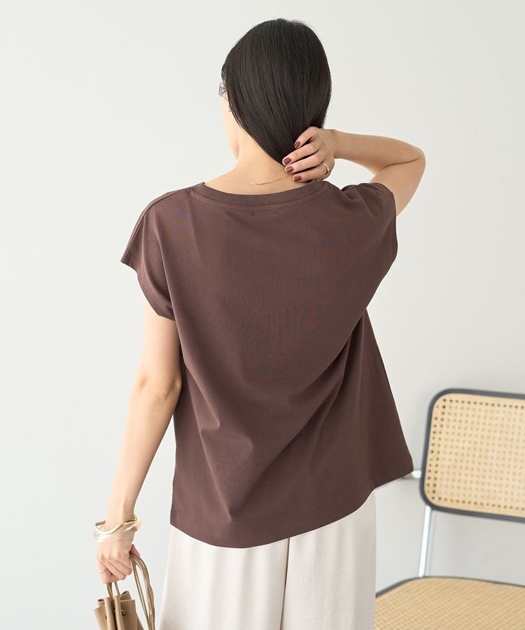 earth music&ecology「【遮熱・接触冷感・UVカット】フレンチスリーブTシャツ」|Tシャツ・カットソー|