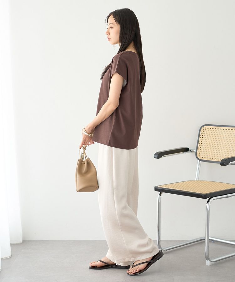 earth music&ecology「【遮熱・接触冷感・UVカット】フレンチスリーブTシャツ」|Tシャツ・カットソー|