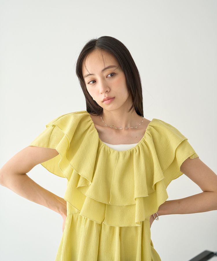 earth music&ecology「ラッフルフリルワンピース」|ワンピース|