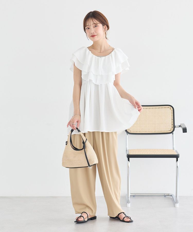 earth music&ecology「ラッフルフリルワンピース」|ワンピース|