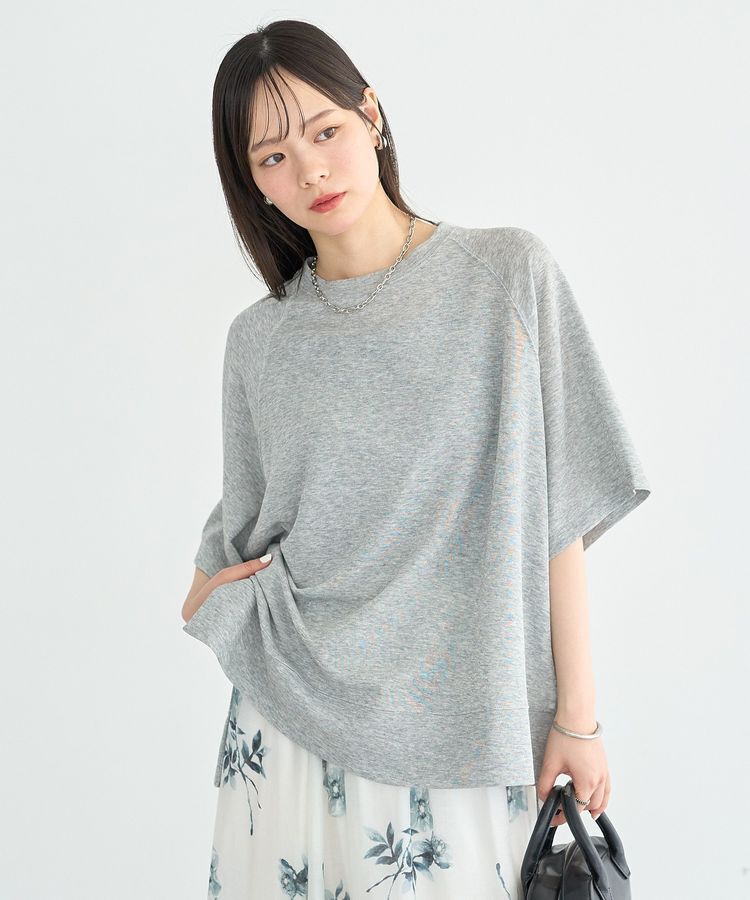 earth music&ecology「【接触冷感・吸水速乾】シアーダンボールプルオーバー」|Tシャツ・カットソー|