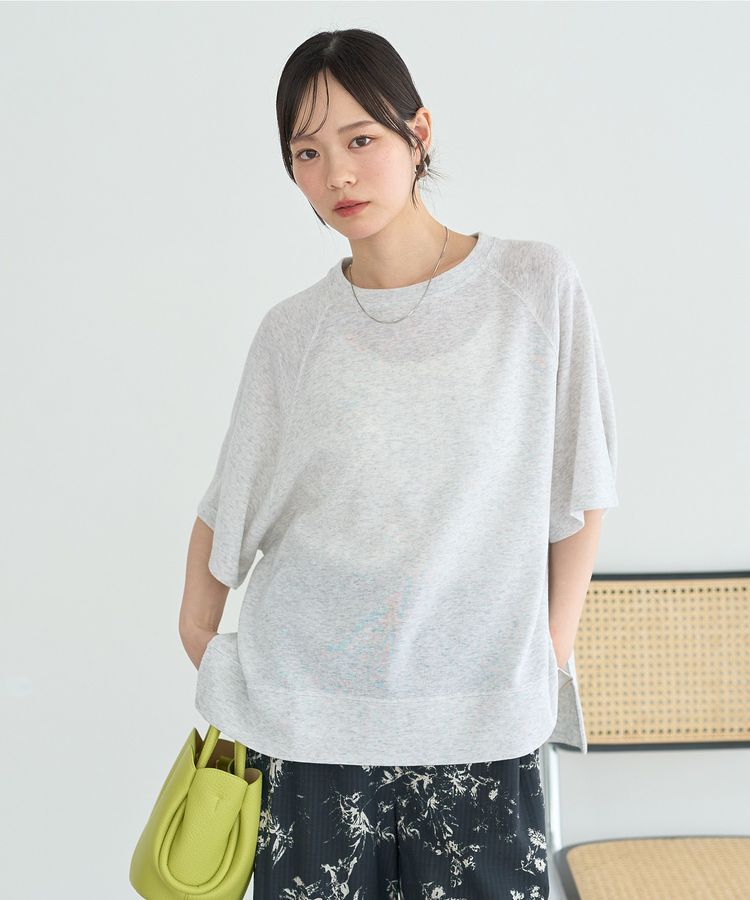 earth music&ecology「【接触冷感・吸水速乾】シアーダンボールプルオーバー」|Tシャツ・カットソー|