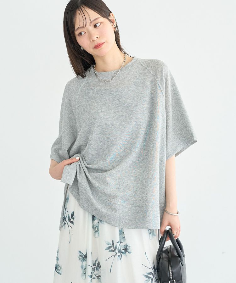 earth music&ecology「【接触冷感・吸水速乾】シアーダンボールプルオーバー」|Tシャツ・カットソー|Gray Mixture