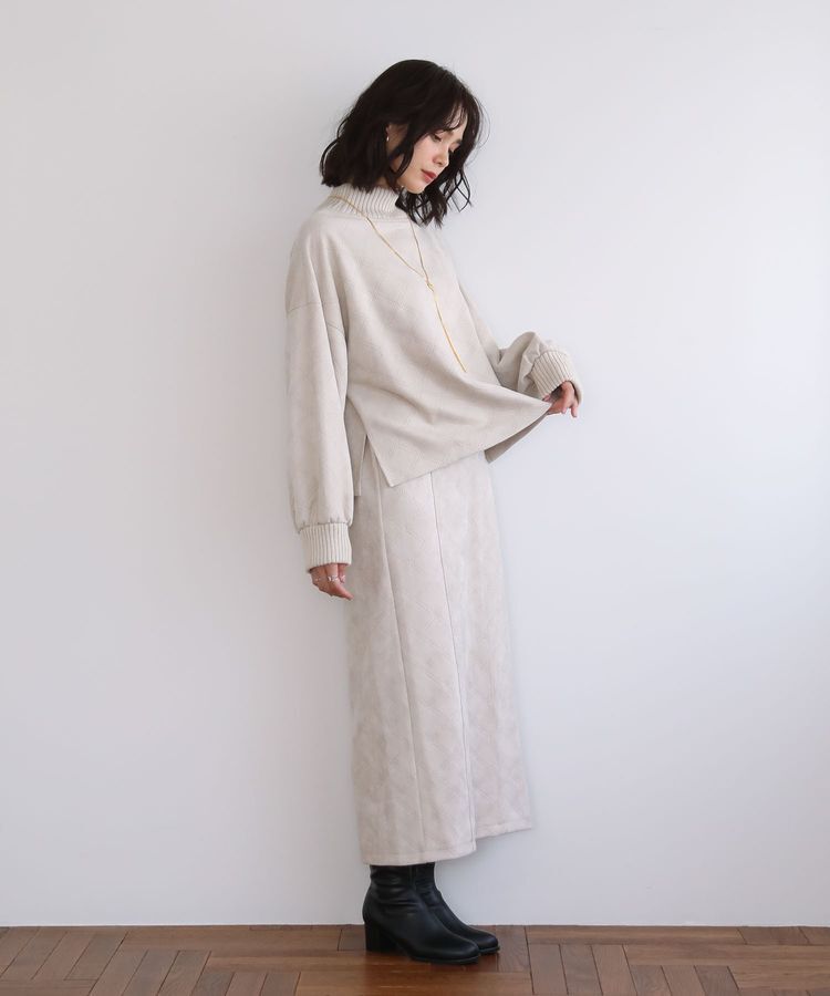 Green Parks「・ELENCARE DUE エンボスナロースカート」|タイト|