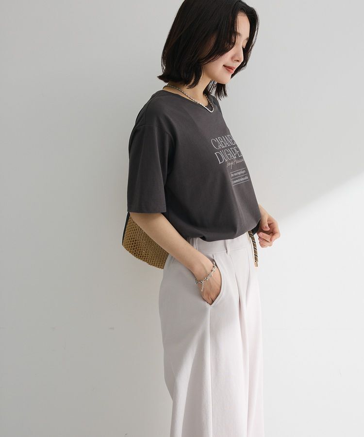 Green Parks「【適ON】多段きれい目ロゴTシャツ」|Tシャツ・カットソー|
