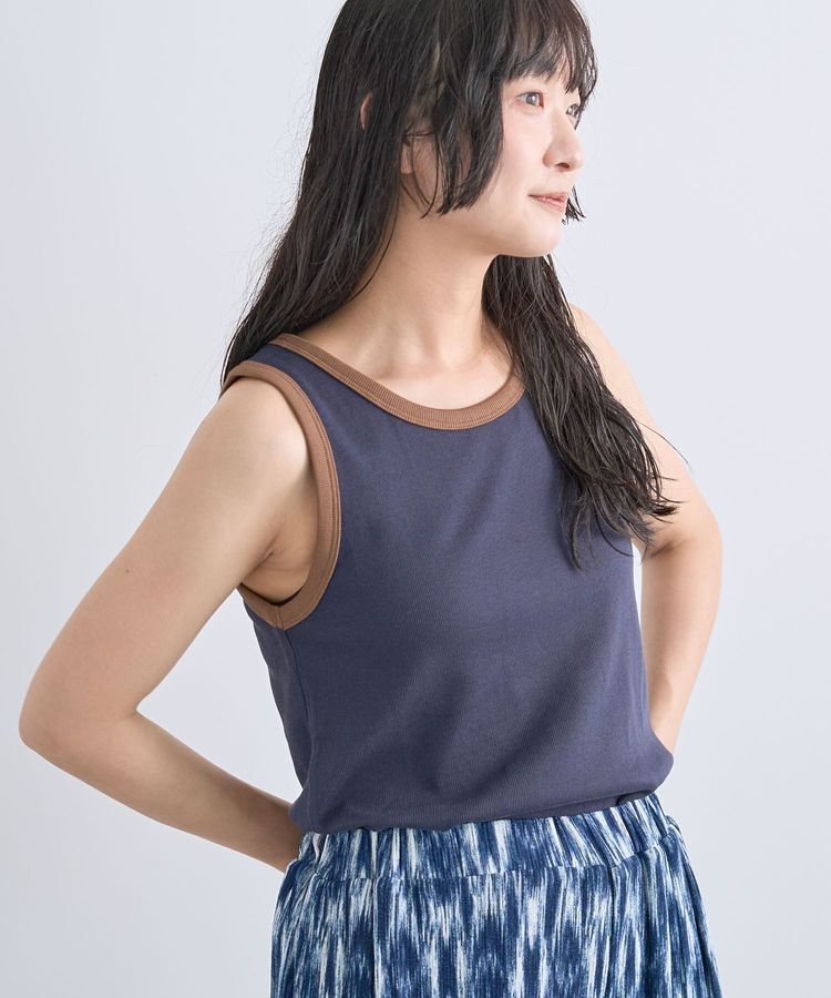 Green Parks「【適ON】配色タンクトップ」|インナー|Navy