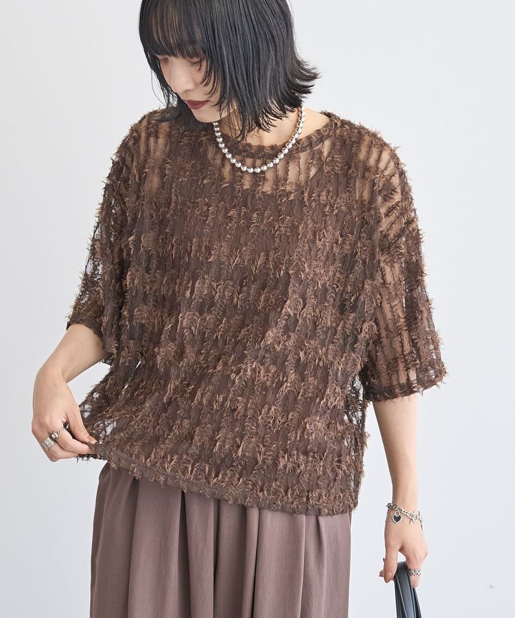 Green Parks「SET2点カットフェザープルオーバー＋インナー」|Tシャツ・カットソー|Brown