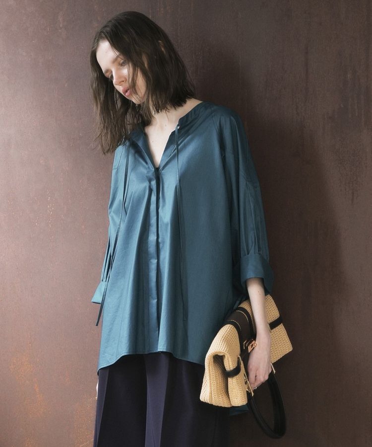 YECCA VECCA「【ORGABITS】5分袖スキッパーシャツ」|シャツ・ブラウス|