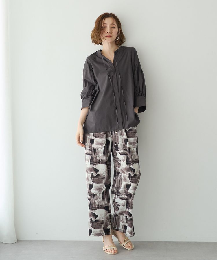 YECCA VECCA「【ORGABITS】5分袖スキッパーシャツ」|シャツ・ブラウス|