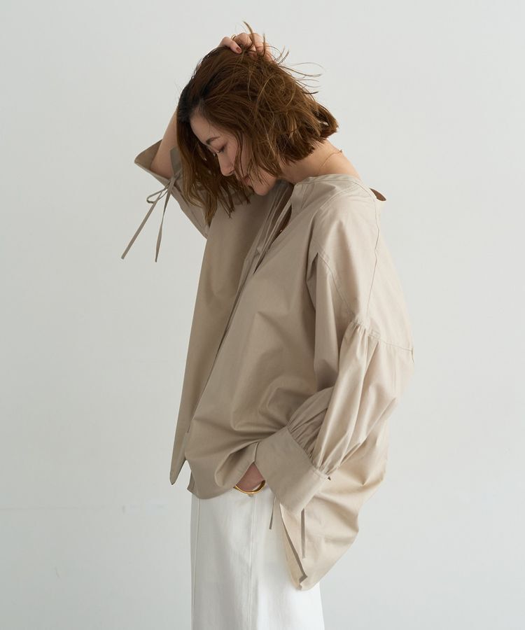 YECCA VECCA「【ORGABITS】5分袖スキッパーシャツ」|シャツ・ブラウス|