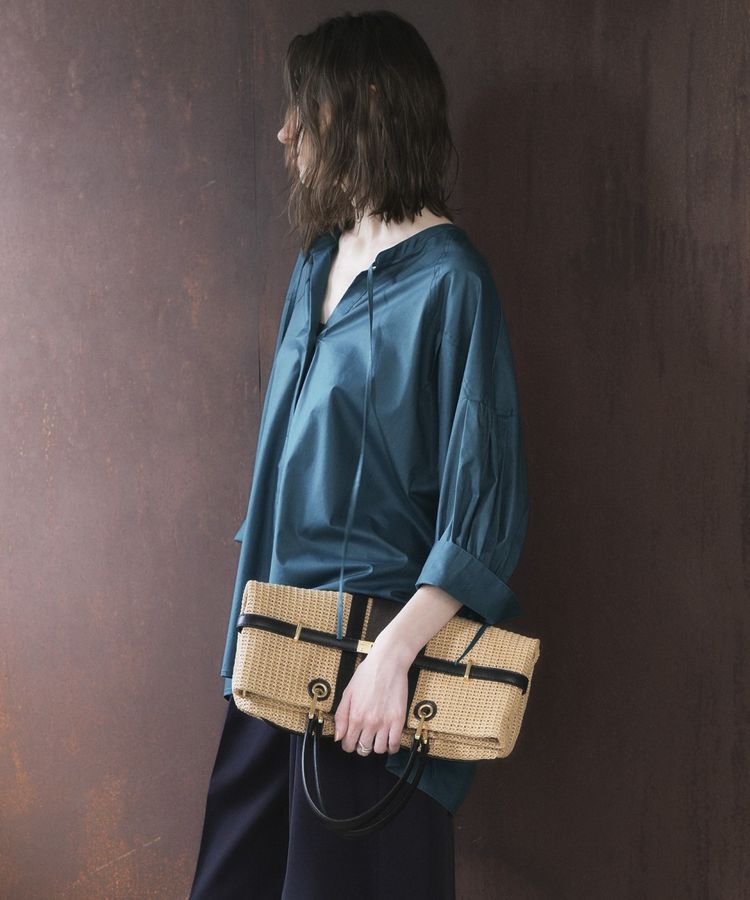 YECCA VECCA「【ORGABITS】5分袖スキッパーシャツ」|シャツ・ブラウス|