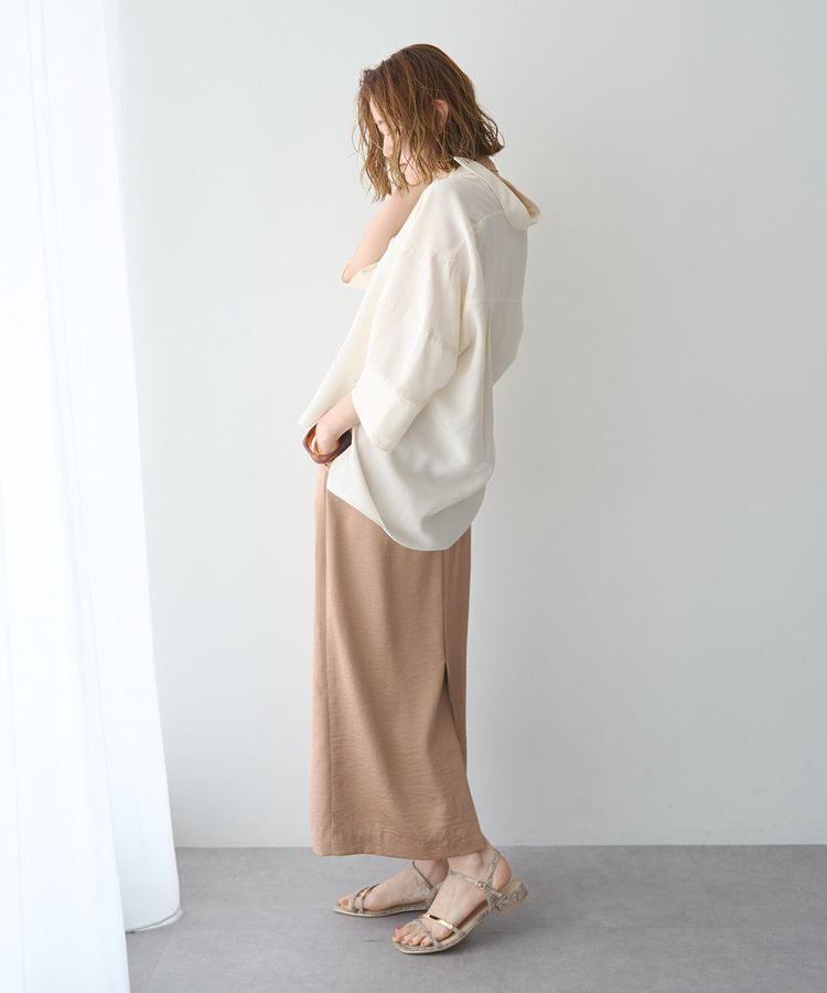 YECCA VECCA「シャイニーツイルナロースカート」|タイト|