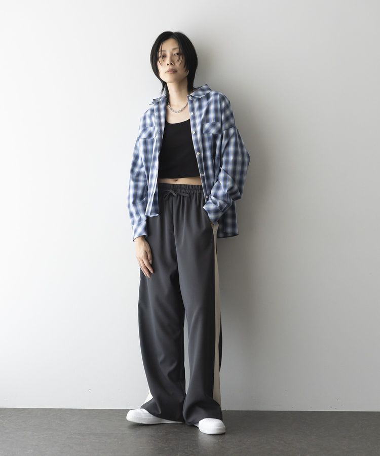 GARAGE OF GOOD CLOTHING「オンブレチェックショート丈シャツ」|シャツ・ブラウス|