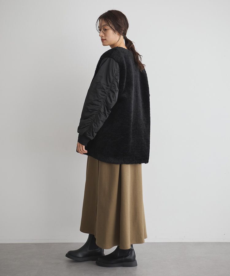 GARAGE OF GOOD CLOTHING「ダンボール&times;異素材タックワンピース」|ワンピース|